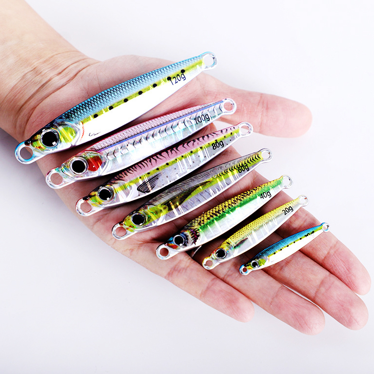 3D Print tungsten metal jig 10g - 120g saltwater speed fishing lures tungsten jig