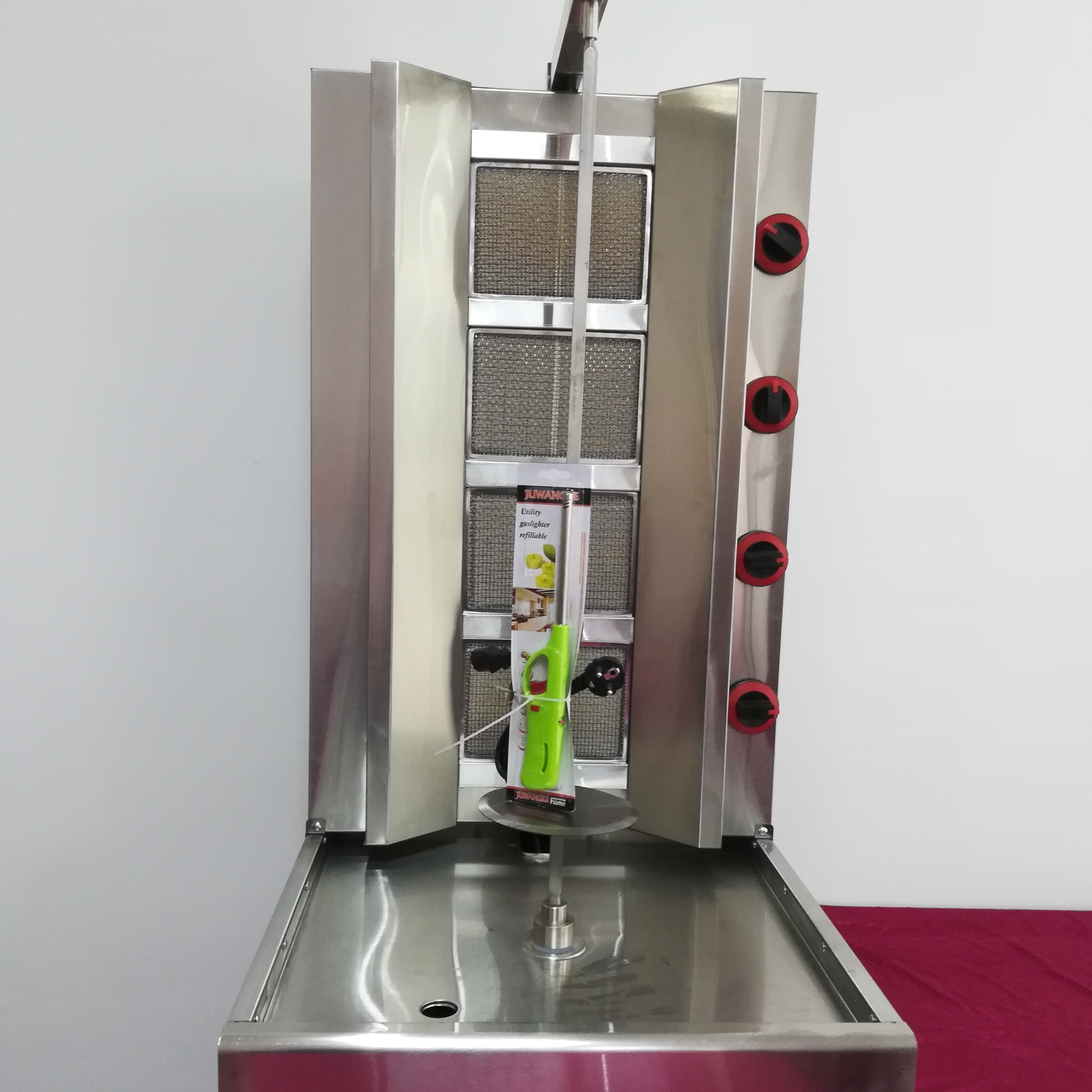 Middle East BBQ Gas Grill 4 Burners Broiler Gas Doner Kebab Machine Gas Grill For Meat
