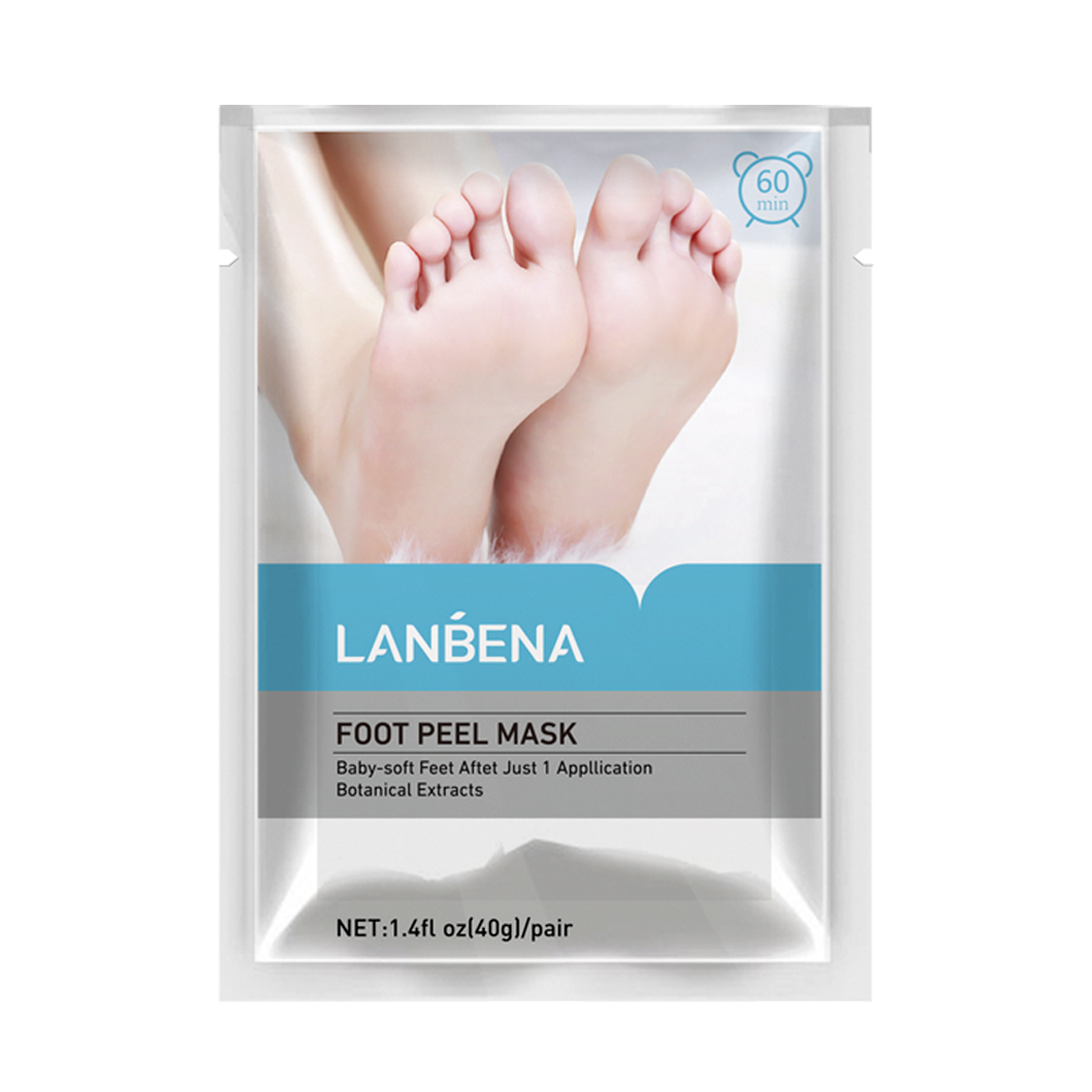 Отшелушивающая Маска для пилинга ног LANBENA тщательно удаляет омертвевшую кожу