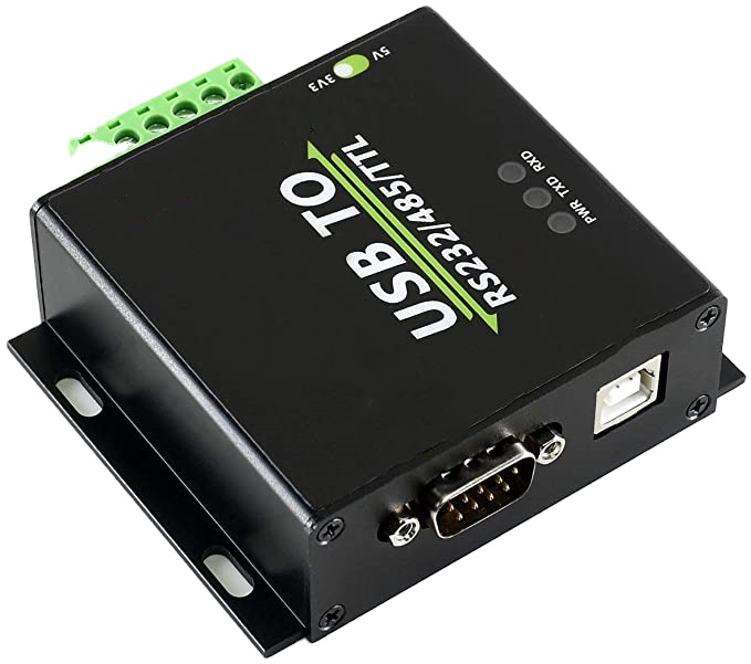 Промышленный изолированный преобразователь USB в RS232 / RS485 / TTL с оригинальными встроенными защитными схемами FT232RL и алюминиевым сплавом