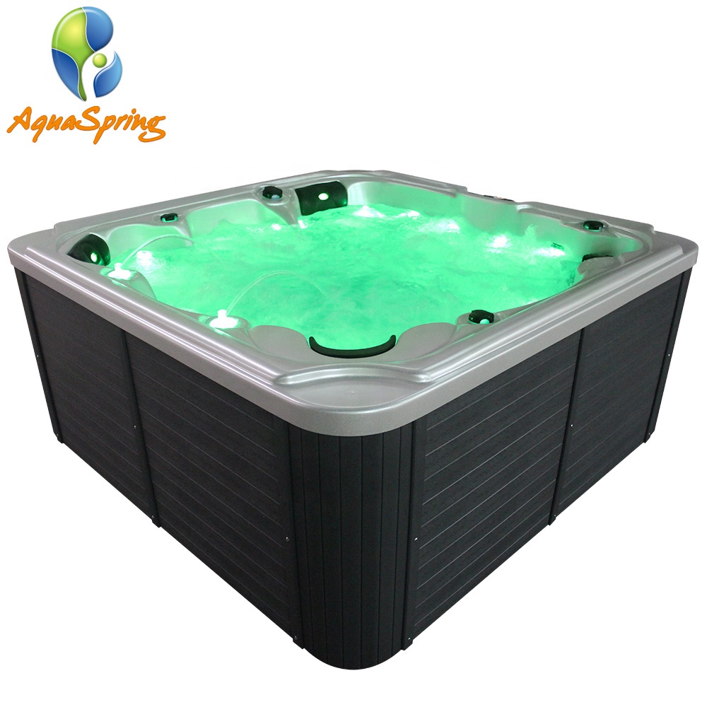 Aquaspring спа новая модель светодиодные фонари гидромассажная ванна спа открытый