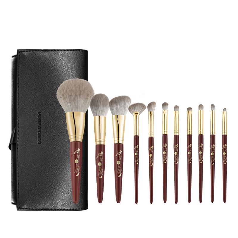 Free Sample Makeup Brushes/Crystal Black Handle Makeup Brush Set/Custom Logo Make Up Brushes 14pcs 18pcs brush set