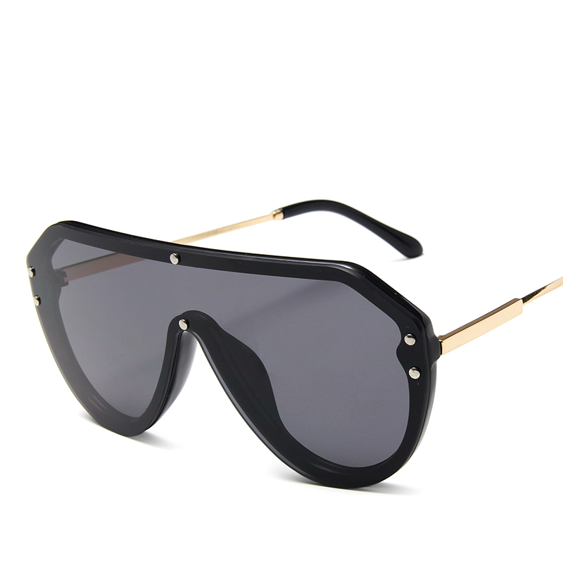 Trendy luxury vintage oversized night vision one-piece sunglasses sung lasses 2021