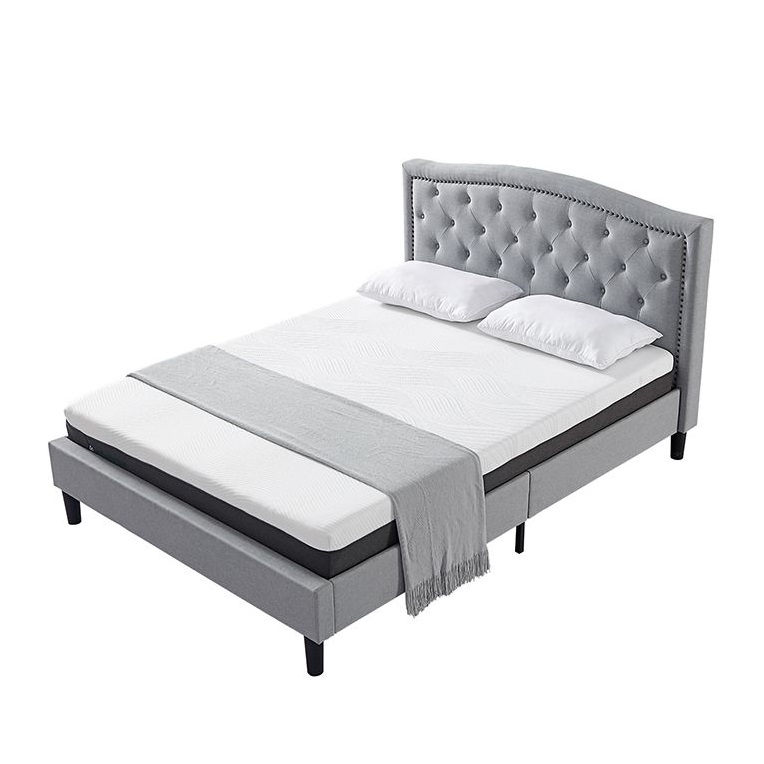 Fashion Simple High-density Indoor Elastic Elastic Sponge Household Bed Frame Pine Large Double Bed