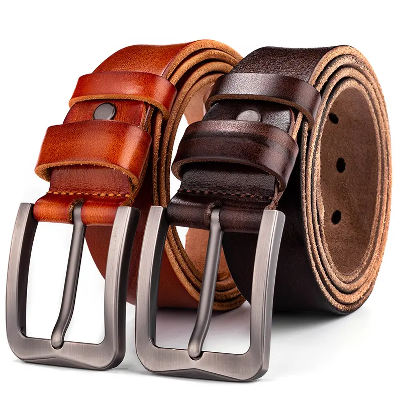 2022 Cowhide Full Grain Genuine Leather Handmade Vintage Custom Design Men Belt