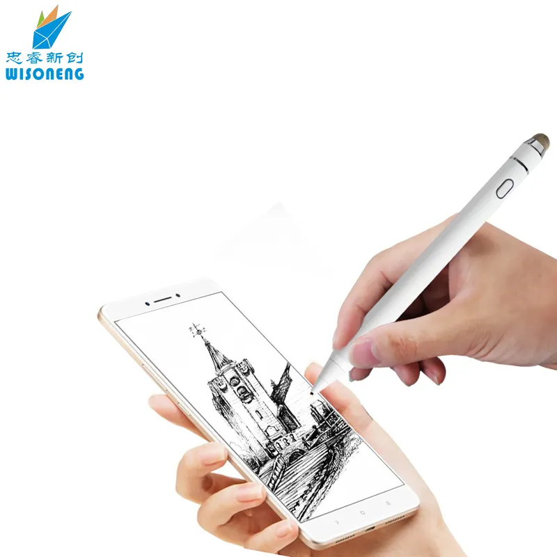 Soft touch active stylus pen with high sensitive metal tip in premium quality