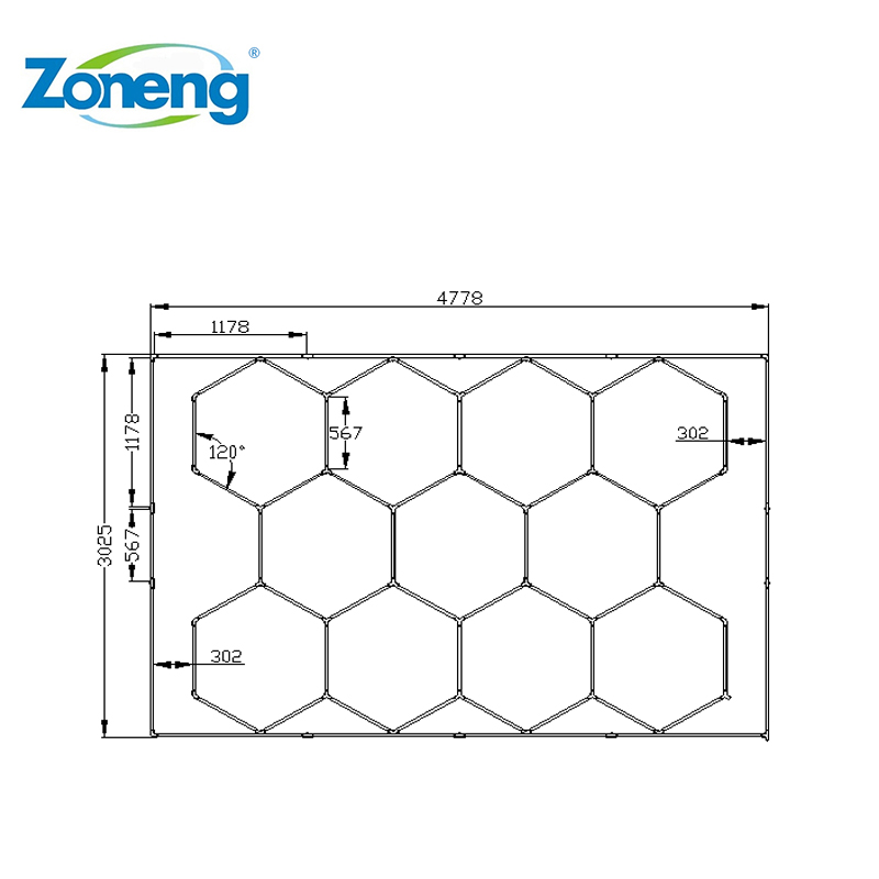 ZT1088 от производителя, высокое качество светодиодный honeycomb лампы для мастерской по ремонту автомобилей с подробным описанием свет