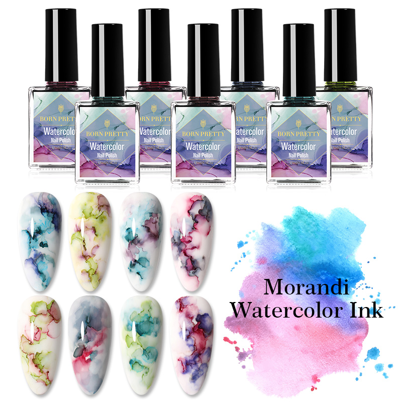 BORN PRETTY Nail Wholesale Watercolor Blooming Nail Polish Marble Art Ink For Nail Art Design