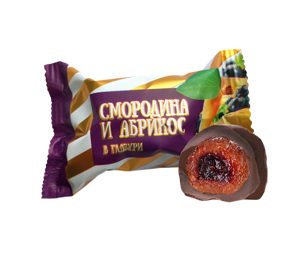 Глазурованные конфеты смородина и абрикос 1 кг шоколадные конфеты кондитерские изделия