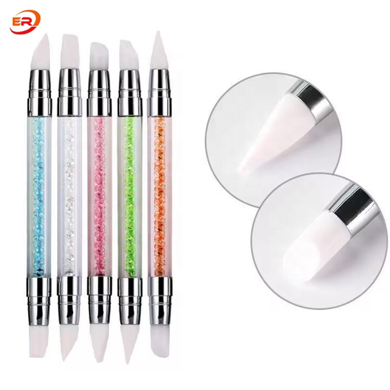 Factory Customized New 3PCS Silicone Nail Brush Set Single Head Double Head