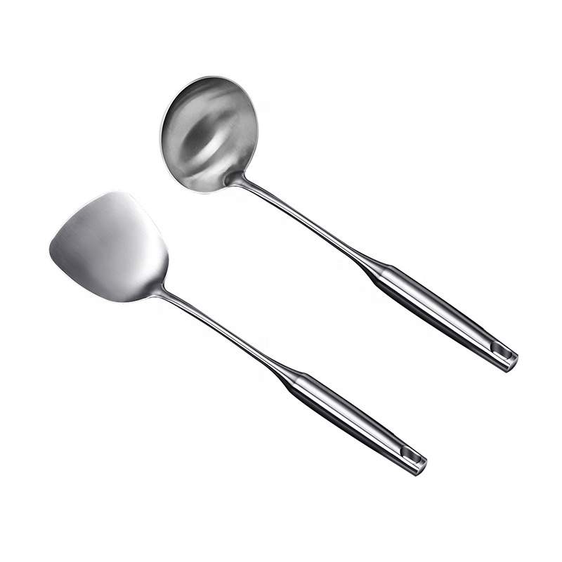 Home Kitchen Heat Resistant Non-Stick Spatula and Spoon 304 Stainless Steel Kitchen Utensils Set