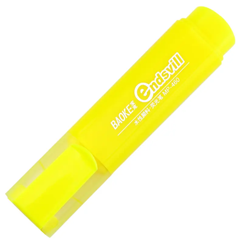 yellow highlighter marker pen OEM liquid brush highlighter pen