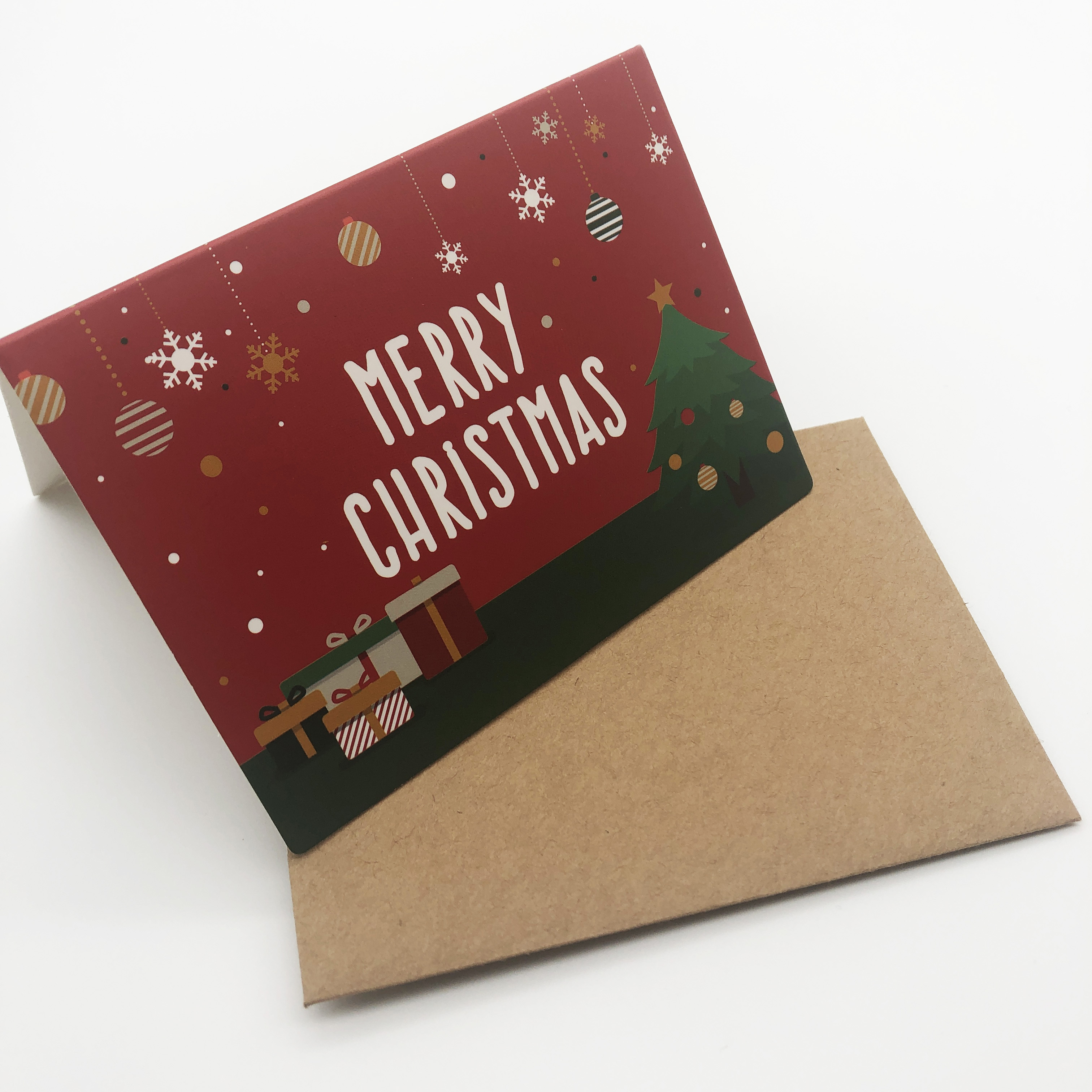 2021 Factory wholesale custom creative Christmas card DIY thank you card with envelope