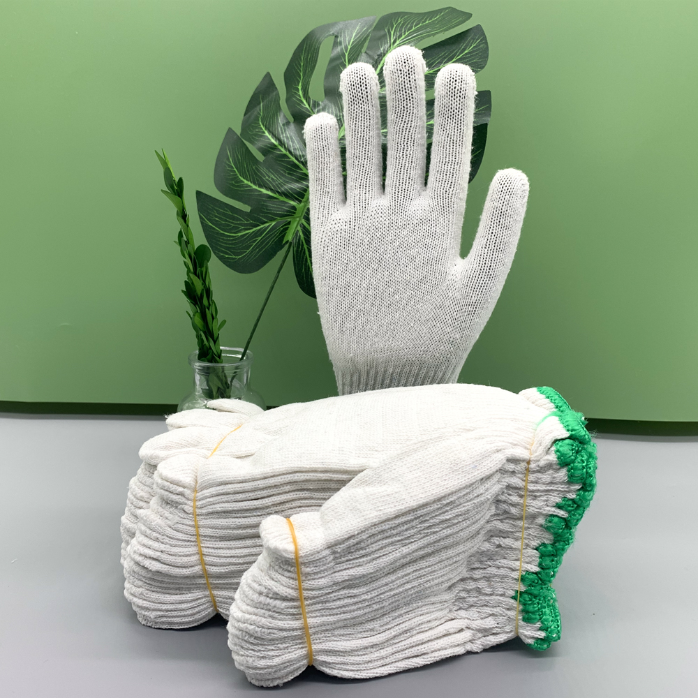 China Factory Direct White Safety Gloves Knitted Gloves Cotton Work Gloves For Industry
