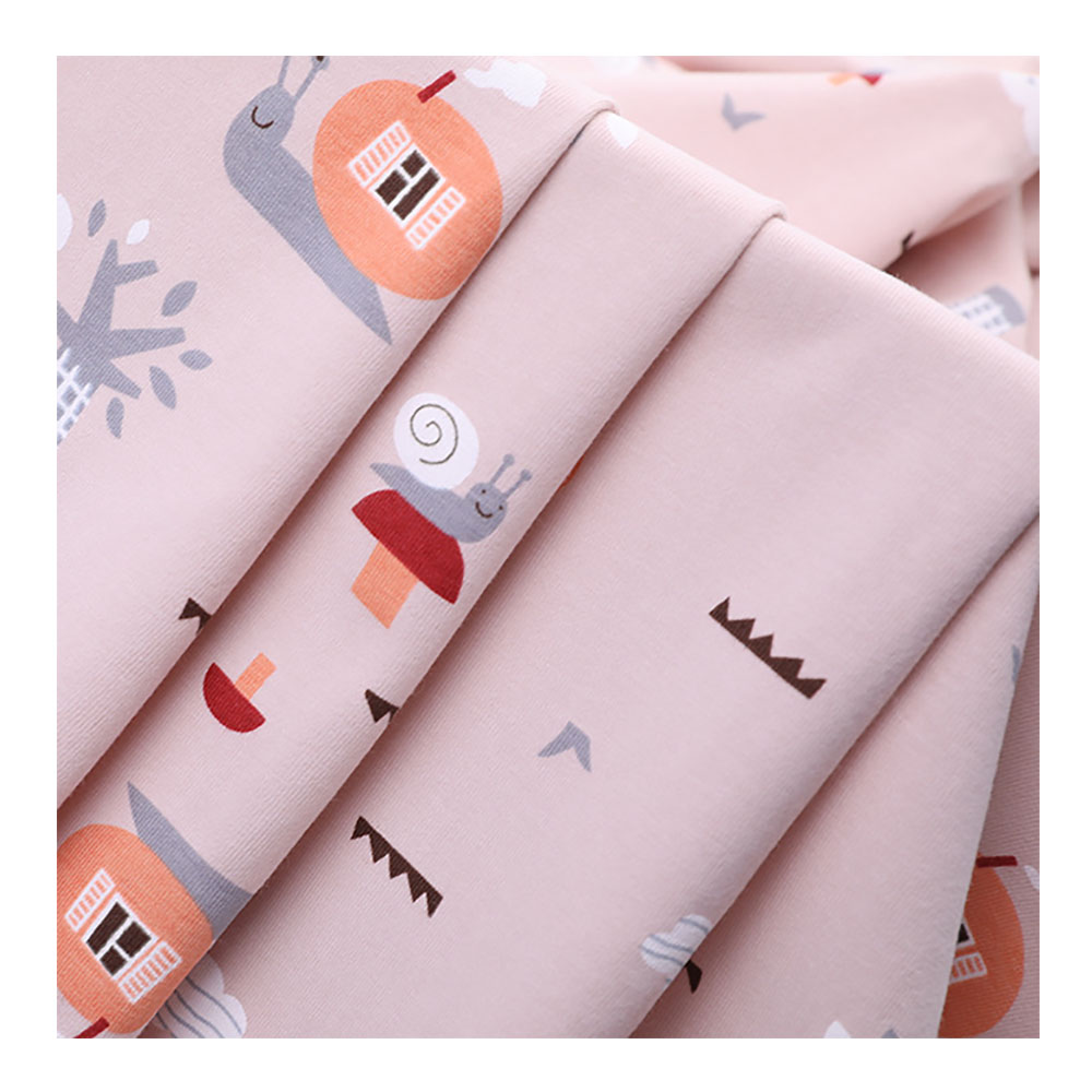 Wholesale Cheap Double Sided Cotton Lycra Knit Fabric Custom Cotton Digital Printed Fabric For Shirt And Baby Underwear