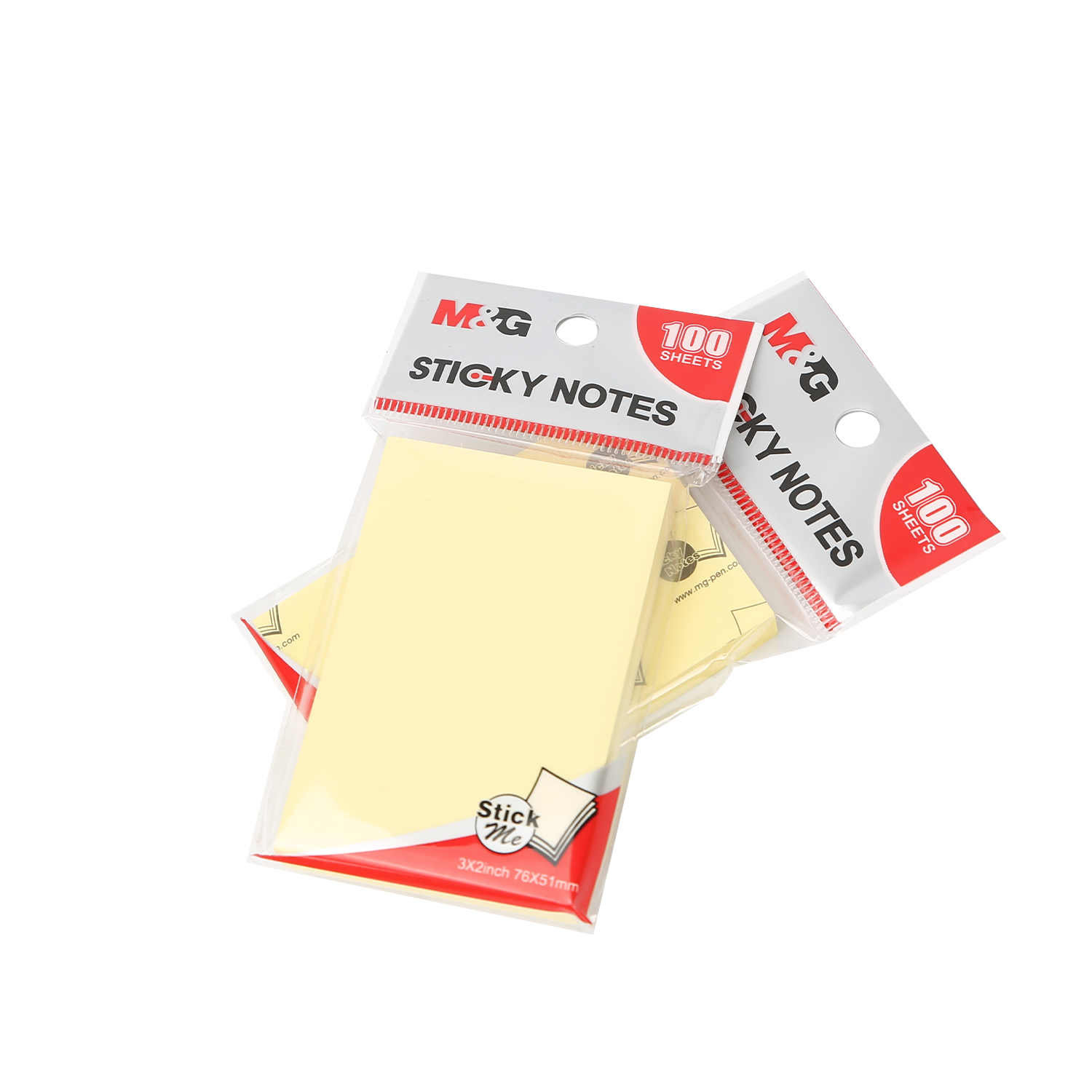 3" X 3" Inch Hot Sale M&G 100 Sheets Yellow Color School Supply Stationery Memo Pad Sticky Notes