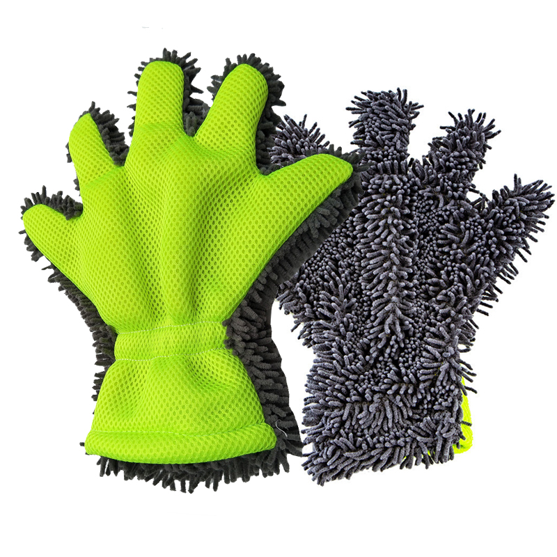 Microfiber Chenille Car Detailing Mitt Custom Logo Car Wash Mitt Auto Detailing Glove Car Cleaning Tool Home Use Multi-function