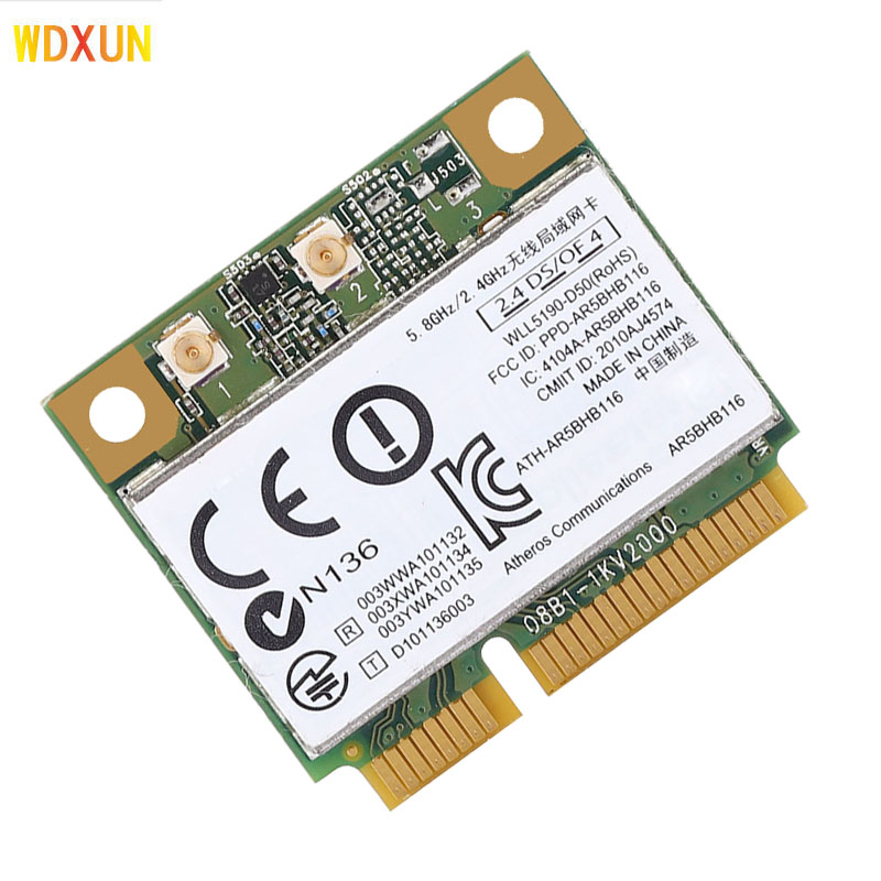 Wi-Fi-карта Atheros AR9382 AR5BHB116, 2,4 ГГц, PCI-E, для Win 7/8/8.1/10/Linux