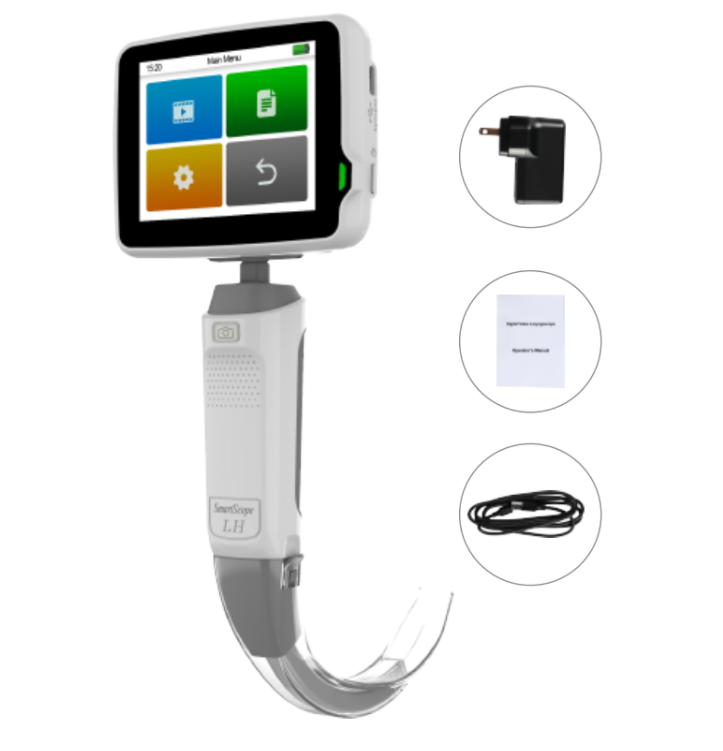 Wholesale digital video reusable laryngoscope 3 blades adult set 3 inch screen for ENT examination