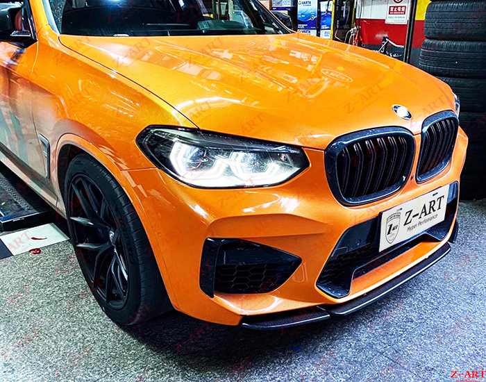 2019 Z-ART для X3M юбка переднего бампера из углеродного волокна для X4M углеродного волокна передний спойлер для F97 углеродное волокно спереди диффузор для F98