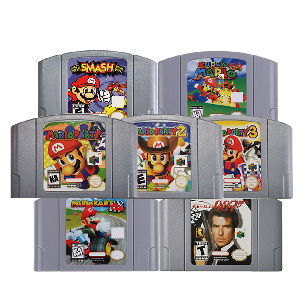 Английский Ретро N64 карты игры Everdrive N64 картриджи N64 игра для Марио партии 1 2 3/