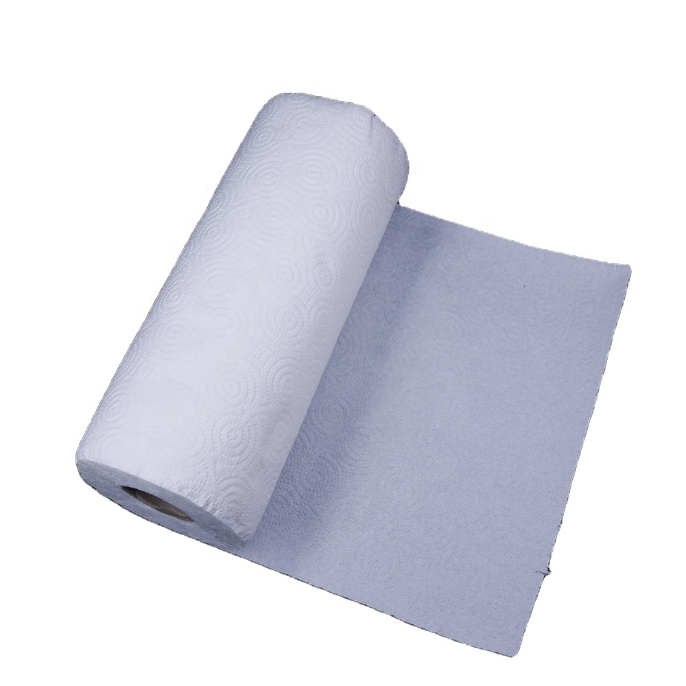 Кухонный рулон бумаги 2Ply ручных бумажных полотенец из древесной целлюлозы для кухнных бумажных полотенец