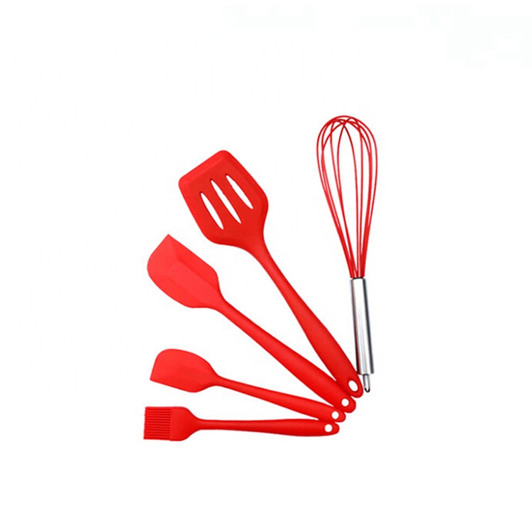Kitchen Cooking Silicone Spatula Egg Beater Bakeware Silicone Cake Utensil Set