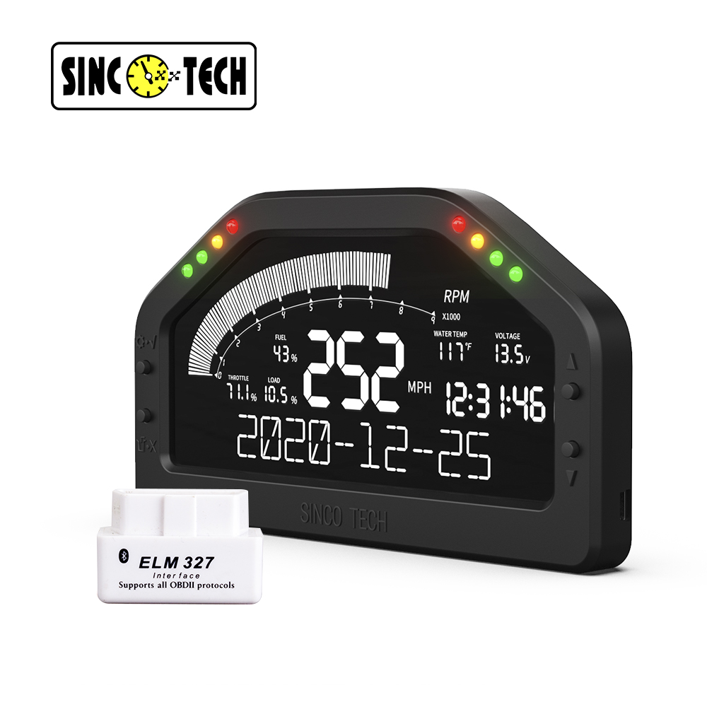 SincoTech 6,5 ''ЖК-кластер инструмента OBD2 Bluetooth гоночный прибор 11 в 1 скорость автомобиля/об/мин/Вольт/топливо/ускоритель/воды измеритель температуры (DO921)