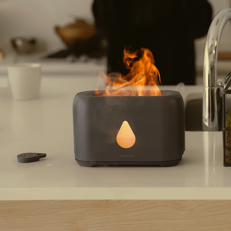 Моделирование бизнес эффект со светодиодной подсветкой и Usb, эфирное масло воздуха, аэрозольный распылитель для ароматерапии, ультразвуковой мини пламени увлажнитель