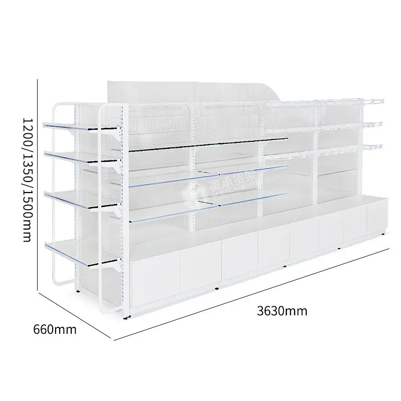 Meicheng Stationery Counter Display Plastic Bookcase Acrylic White Book Shelf