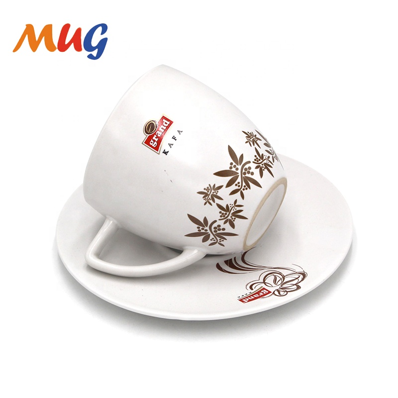 China manufacturer custom elegant ceramic coffee mug and saucer