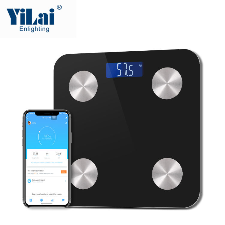 180 кг/396lb цифровой Смарт BMI взвешивающее устройство технологию BIA весы для ванной комнаты жировых отложений анализатор состава весы с приложением