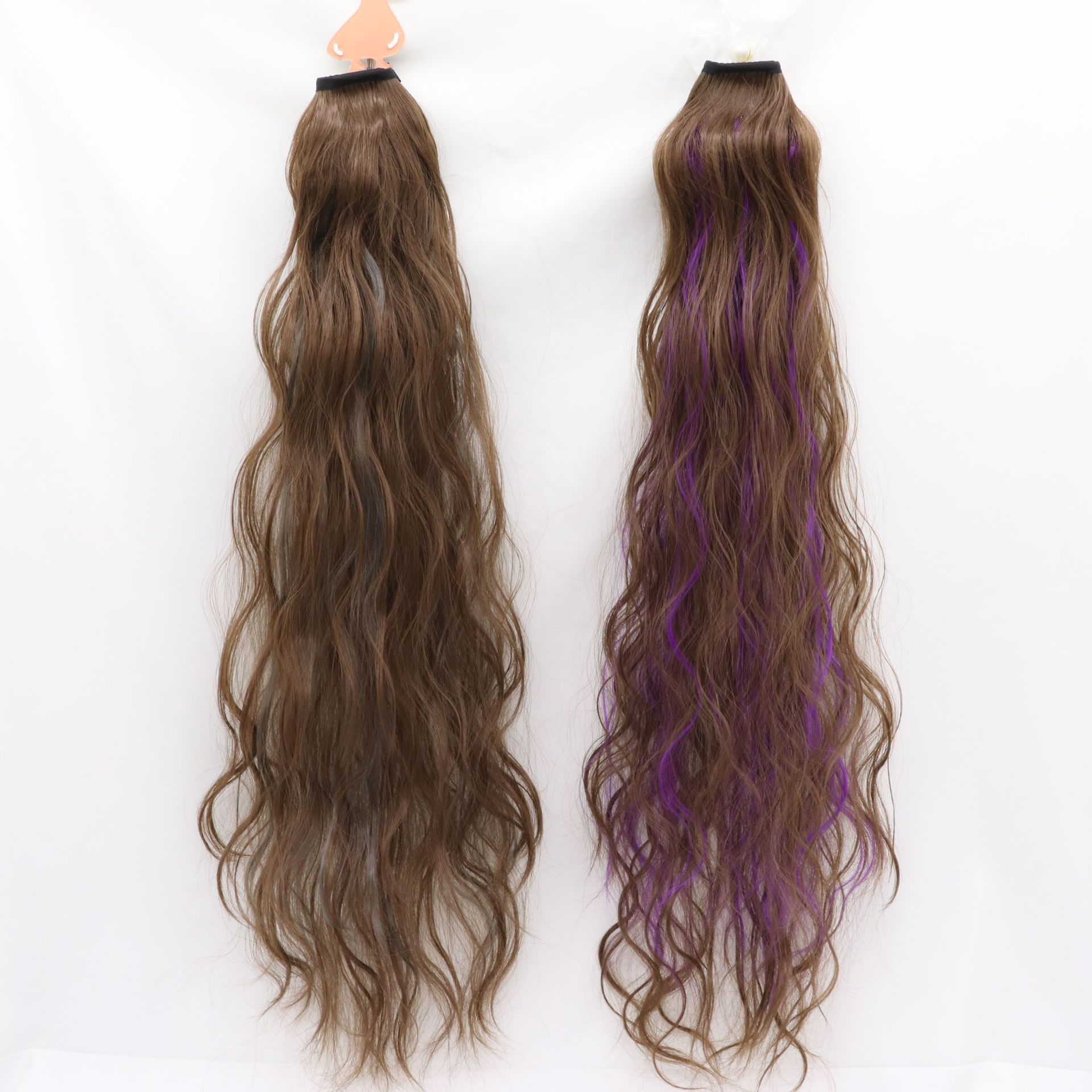 New style wig ponytail ladies long curly hair bandage brown natural curly mid-length short ponytail