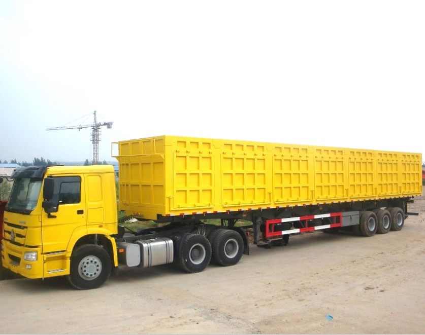 Factory Cheap Price 3 Axle 60 ton Side Dump Semi Trailer Rear tipper Semi Trailer