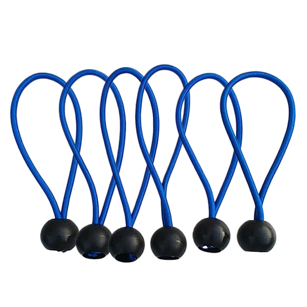 First-quality Blue Ball Bungee Cord 18Pack Heavy Duty Elastic Black Ball Bungee Cords Tarp Tie Down Rope
