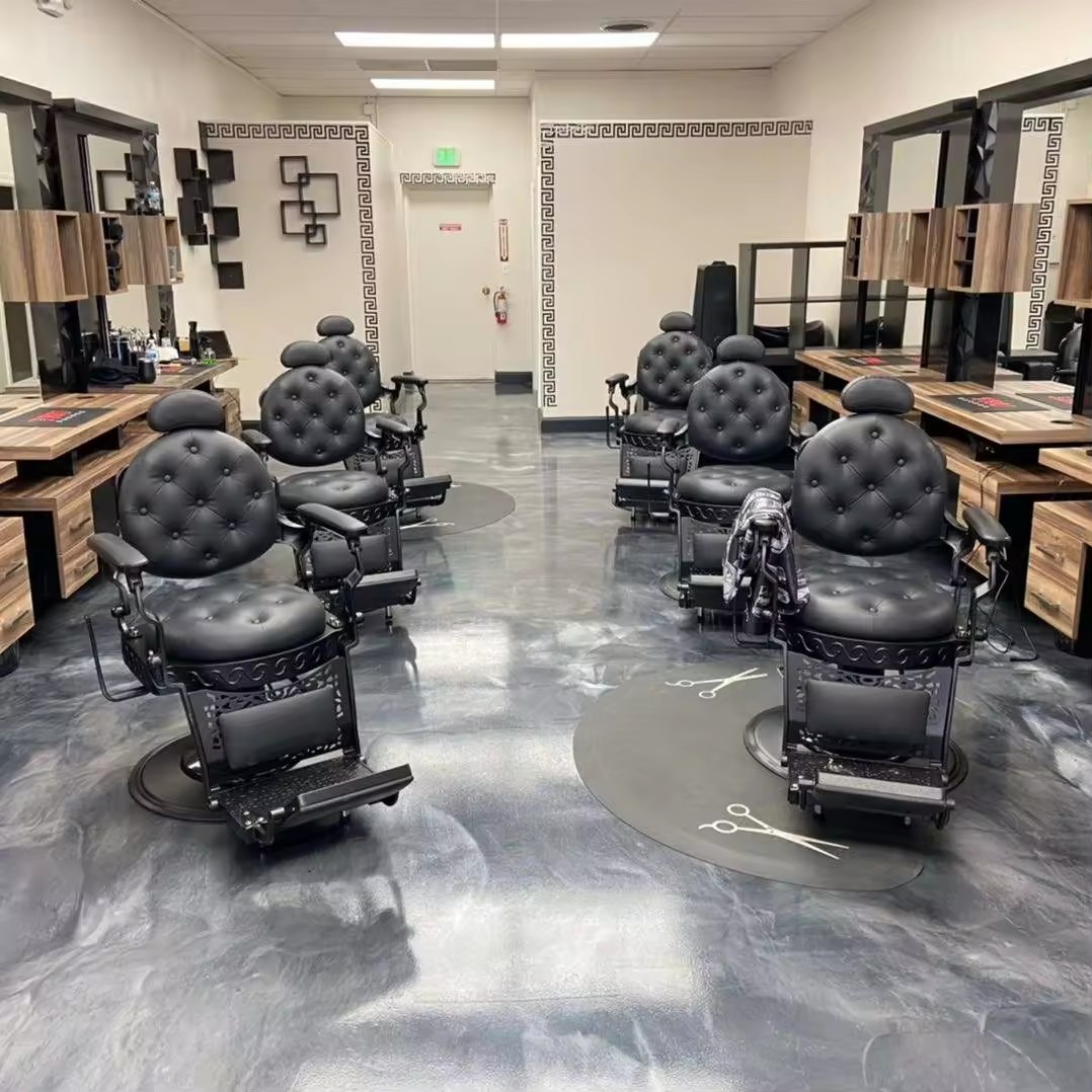 Nordic design beauty hair salon chair barber chair luxury hairdressing equipment heavy duty reclinable vintage barber chairs