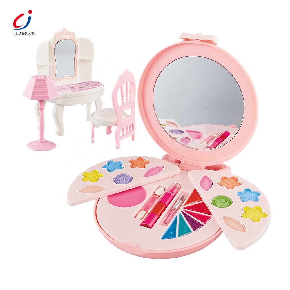 Chengji maquillaje para ninas cosmetics plastic makeup beauty fashion toddler purse set play children's pretend makeup toys set