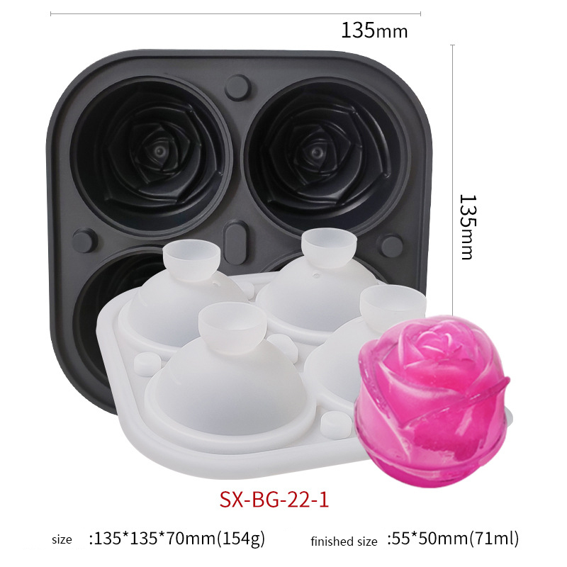 Wholesale Reusable Free Silicone Ice Cube Molds custom shape ice tray cube quick Release For Ice Ball