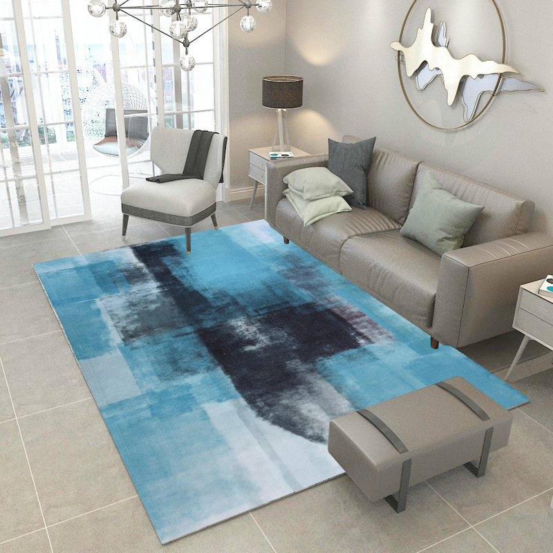 Art abstract ink living room carpet tea table bedroom Nordic rectangular floor mat