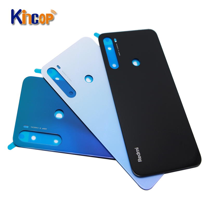 Оригинальный новый стеклянный чехол 6,3 дюйма для Xiaomi Redmi Note 8, задняя крышка аккумулятора, корпус с клейкой наклейкой