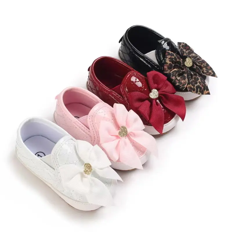 Baby Kids fashion Bowknot Shoes Girl Princess Shoes Baby Soft Shoes