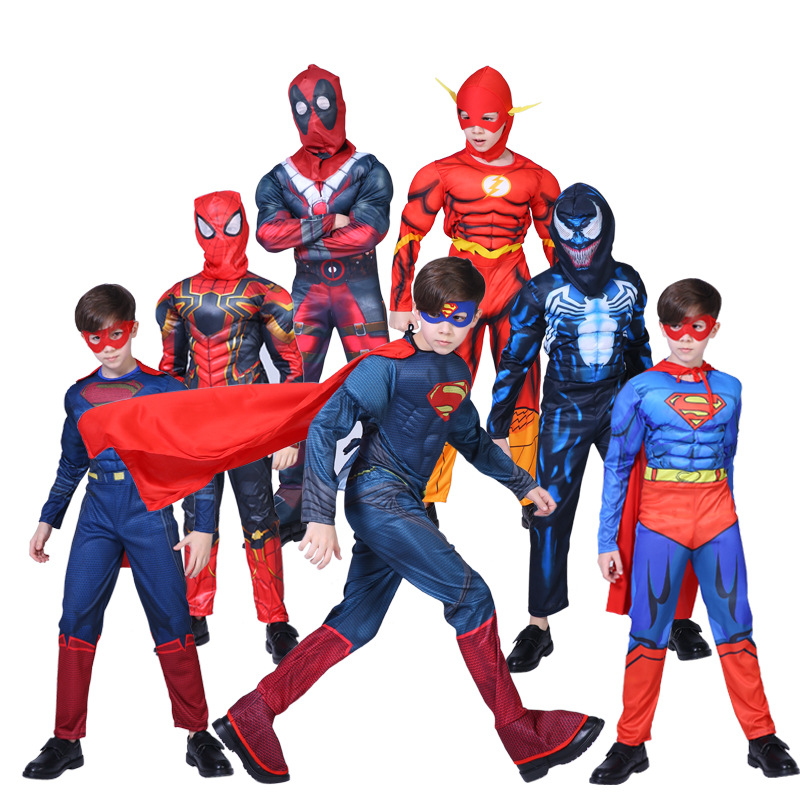 Fashion Cool Costume Deguigement Super Heros Cosplay Super Hero Spiderman Costume For Kids Children