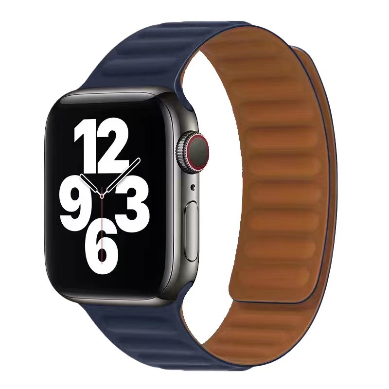 Ремешок силиконовый для Apple Watch band 42 мм 38 мм, оригинальный браслет с магнитной петлей для IWatch Series 3 5 4 SE 6 7