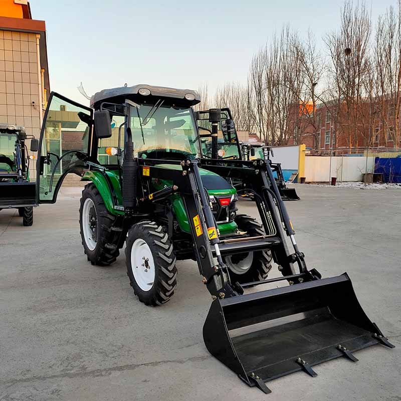 Сельскохозяйственный трактор 50hp 4x4 трактор с погрузчиком и экскаватором для сельского хозяйства