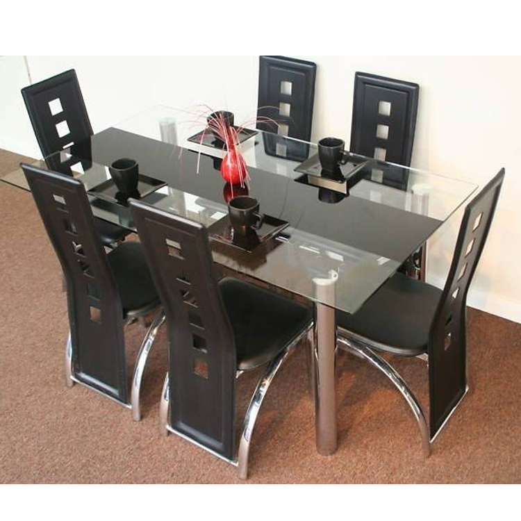 Home dining table modern new sale 6 seat table