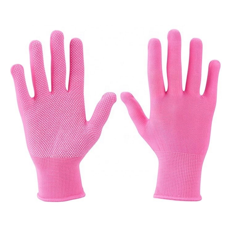 99719 EXTOL CE Approved New Comfortable Polyester Knitted Protective Gloves with PVC Targets on The Palm