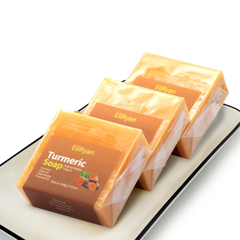 Beauty Products Wholesale Nature Organic OEM Skin Whitening Facial Dark Spots Remover Acne Lighten Made Kojic Acid Turmeric Soap