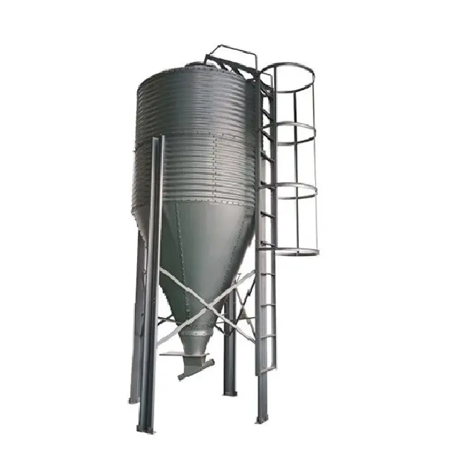 Factory price double-sided galvanized sheet silo chicken feed silo for chicken house poultry farms