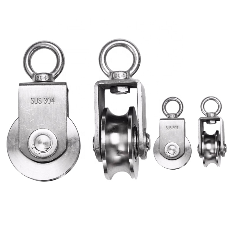 Wheel Heavy Duty Pulley Stainless Super Silent Detachable Duplex Bearing 360 304SS