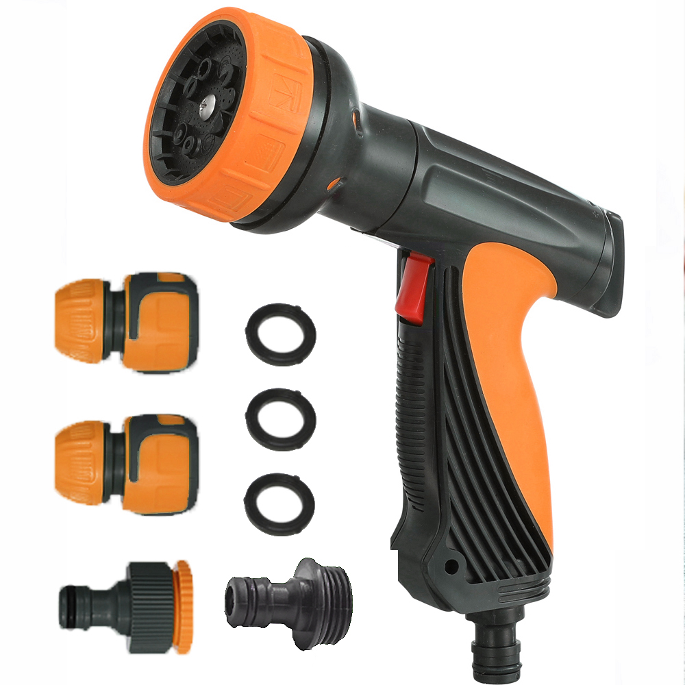 Multifunction 10 Function Plastic Garden Hose Nozzle Water Gun Portable Garden Spray Water Gun With Garden Quick Connector
